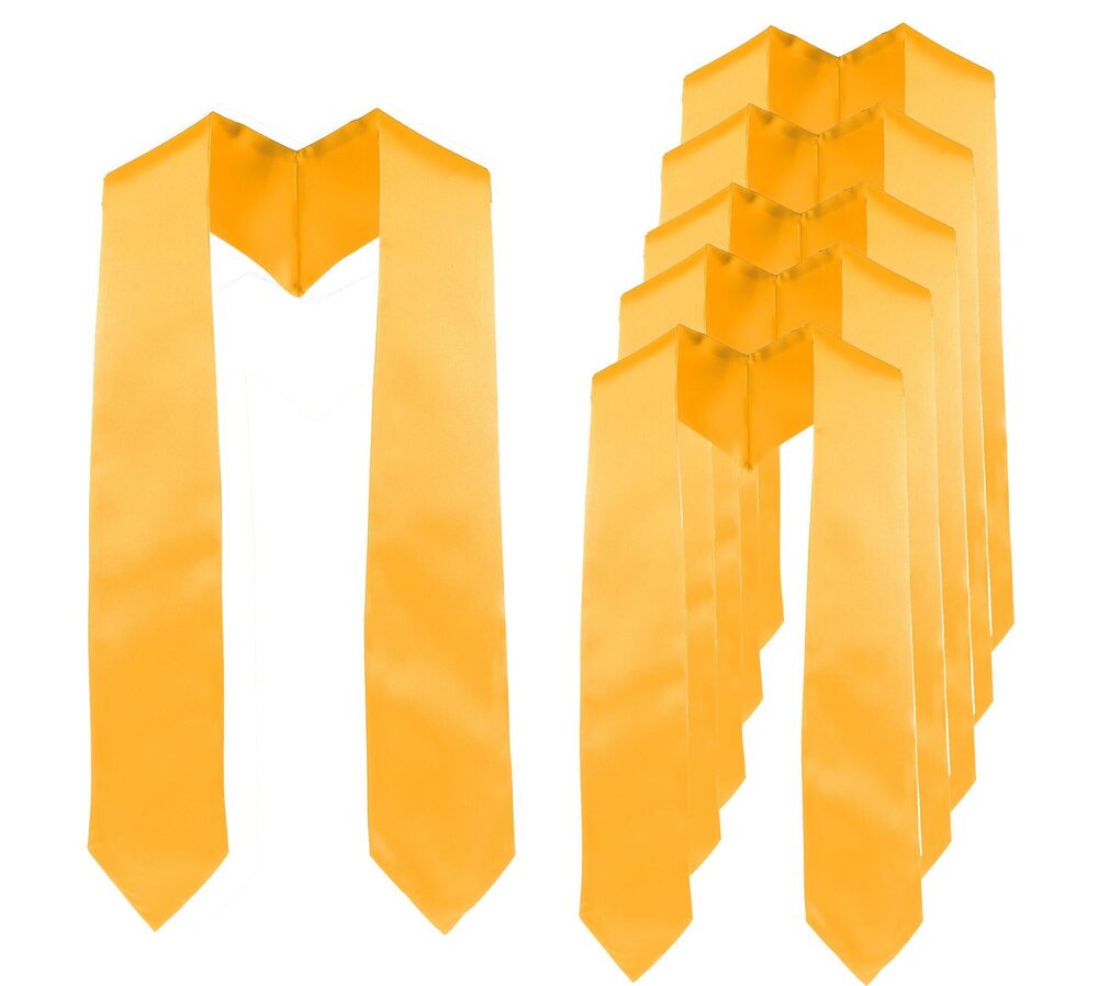 6391 6 Pieces Unisex Graduation Stole Blank Graduation Sash Plain Grad